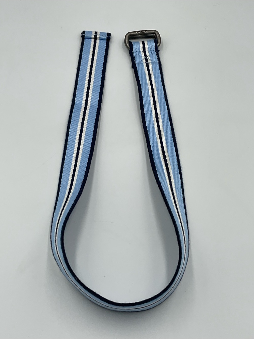 Boys Youth Polo Ralph Lauren Light Blue Striped Belt XS/S